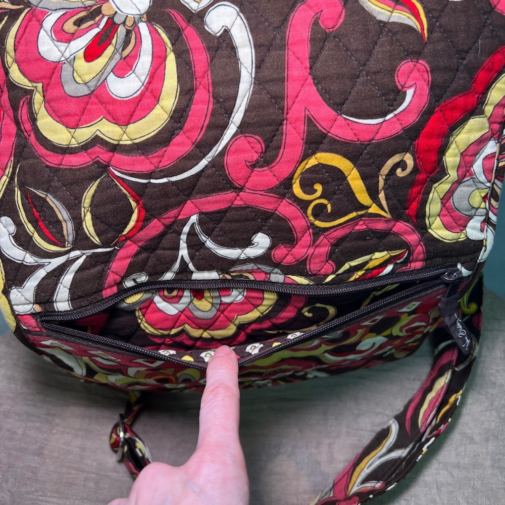 Vera Bradley Puccini Crossbody Messenger Bag retired pattern Boho Whimsigoth - Picture 8 of 11